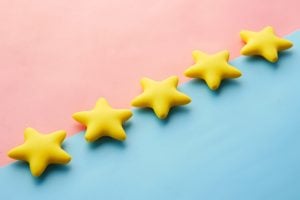 5 stars laid out on cloth